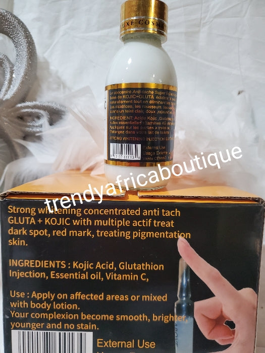 3pcs. Set purec egyptian magic whitening gold face & body lotion with vit. C+ turmeric plus Gluta + kodjic extra fort serum and soap. 💯 satisfaction