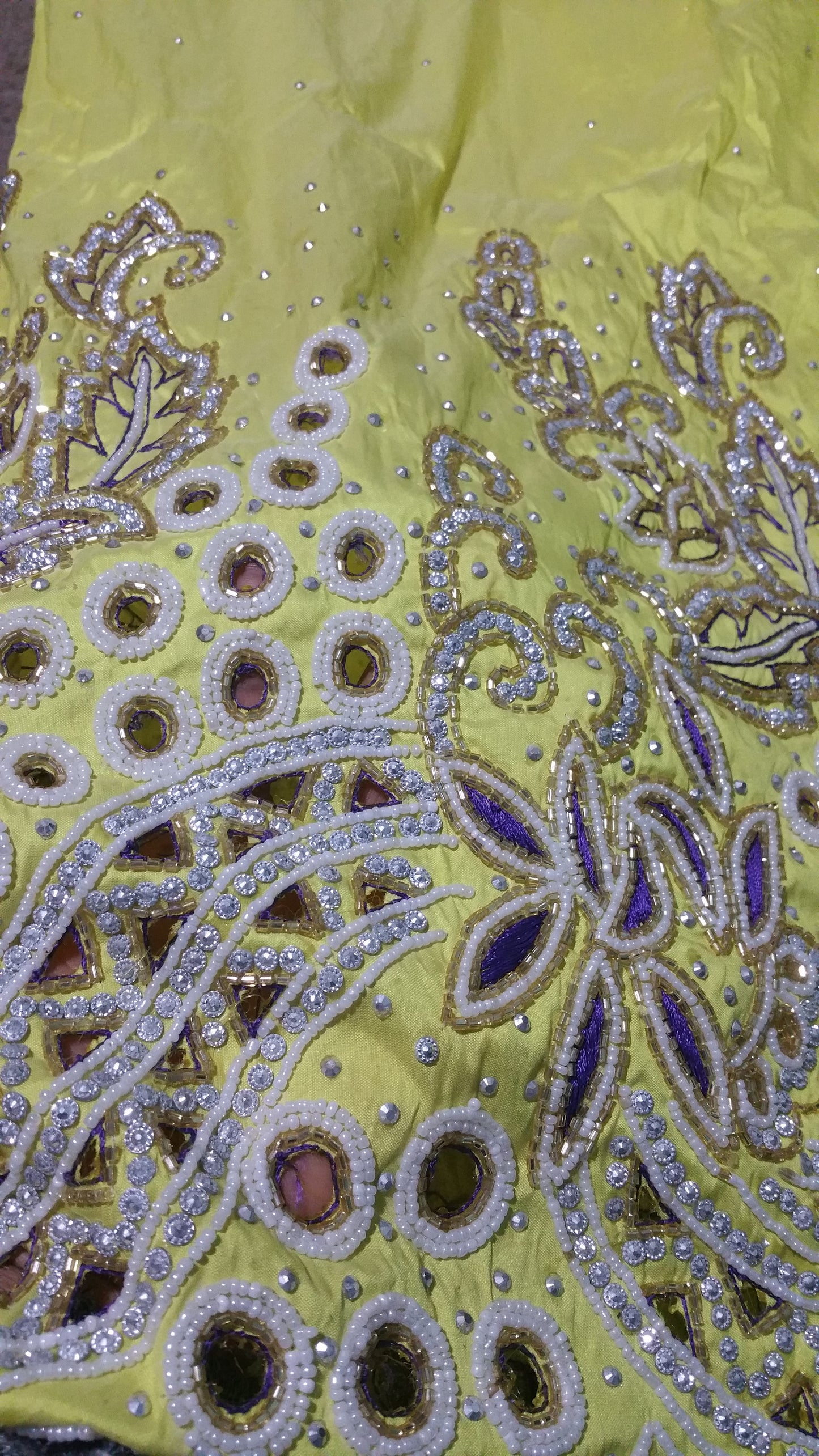 Original quality Hand stoned silk George wrapper for Nigerian Traditional weddings.. 5yds+ 1.8yds Matching blouse for Igbo bride