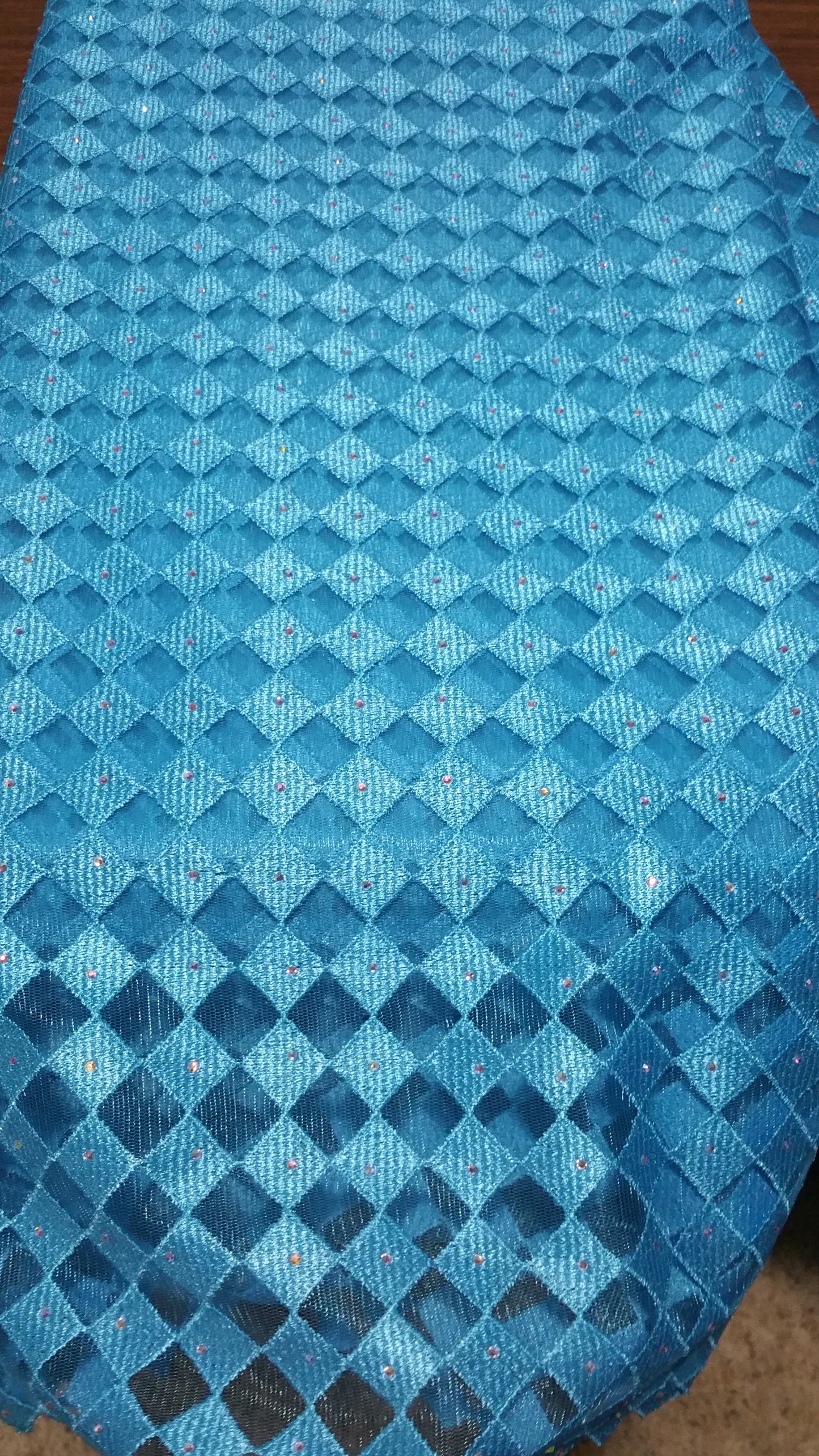 Sizzling high quality French lace fabric. All over crystal stones. Great quality! Sold 5yds length