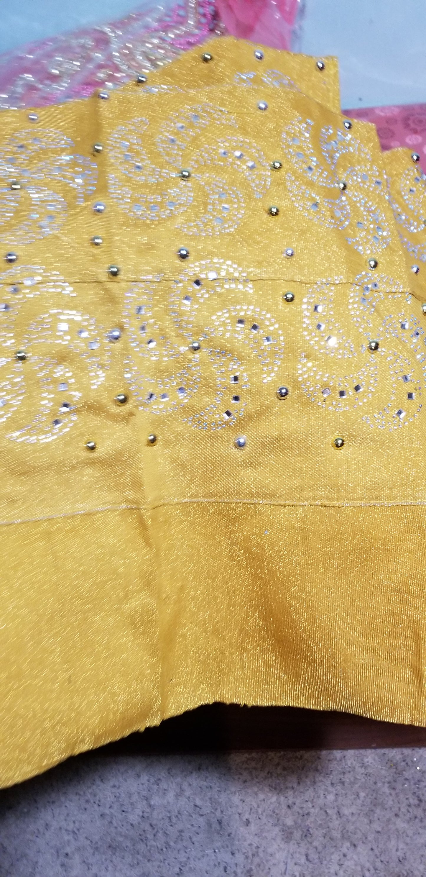 Clearance Nigerian woven cotton Aso-oke for making Gele. Latest Bedazzled Aso-oke design for special occasion. GOLD aso-oke is sold as Gele only and price is for one gele.