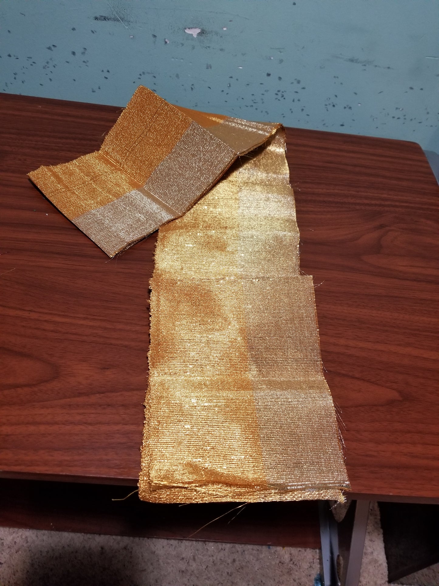 Gold/champagn metalic aso-oke gele bedazzled border with cryastal stones and pearls. Nigerian Traditional Aso-oke head wrap. Original quality. Buy gele only or buy with fila for hubby cap