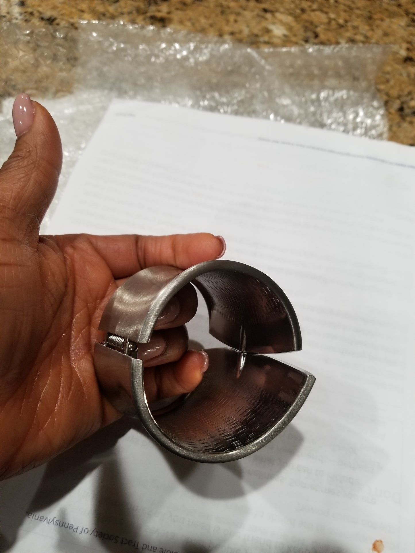 18k electroplated bold and beautiful Bangle. . Beautiful statement bangle. Available in gold or silver planting- one size fit, hypoallergenic plating