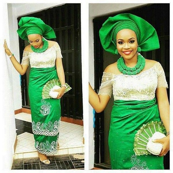 Special sale: Traditional weddings/celebrant super quality silk George wrapper. Green silk George + 2yds matching gold design net. Beautiful hand cut design with beaded/Crystal stoned for that special occasion. Classic Igbo/delta wedding wrapper