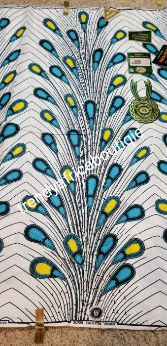 Nigerian veritable Holland Wax print quality Cotton Ankara for making fabulous African Styles. Sold by 6yds.