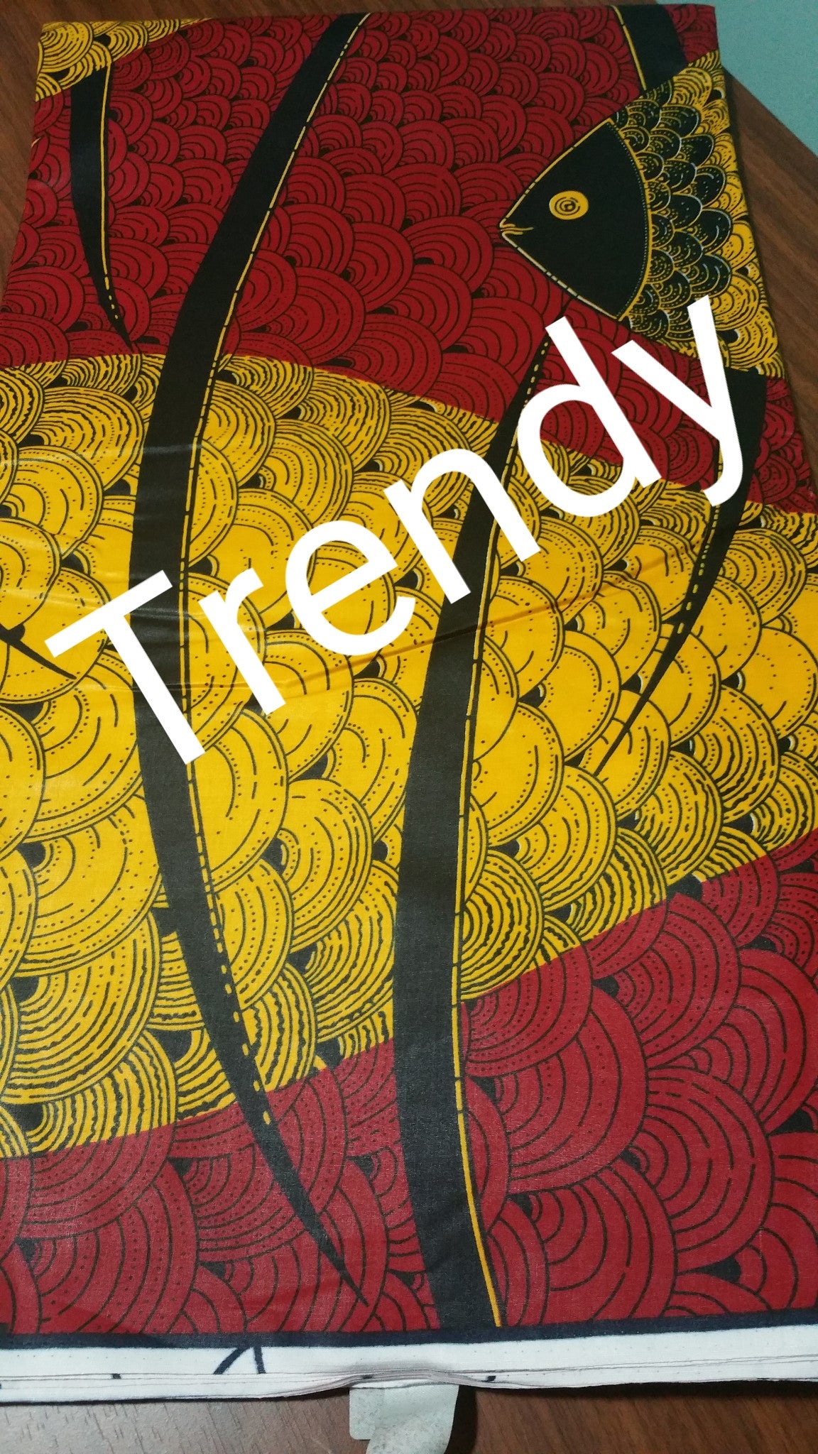 African Cotton Wax print. Beautiful design. Sold per 6yds. Price is for 6 yards