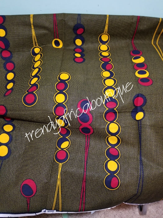 Original Nigerian wax Print fabric. 100% cotton veritable African Ankara wax print fabric. Sold per 6yds, price is dor 6yds.