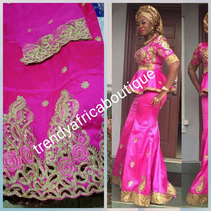 nigerian party dresses New arrival. Original quality Embroidery silk/stones Silk George wrapp – Trendy Africa Boutique