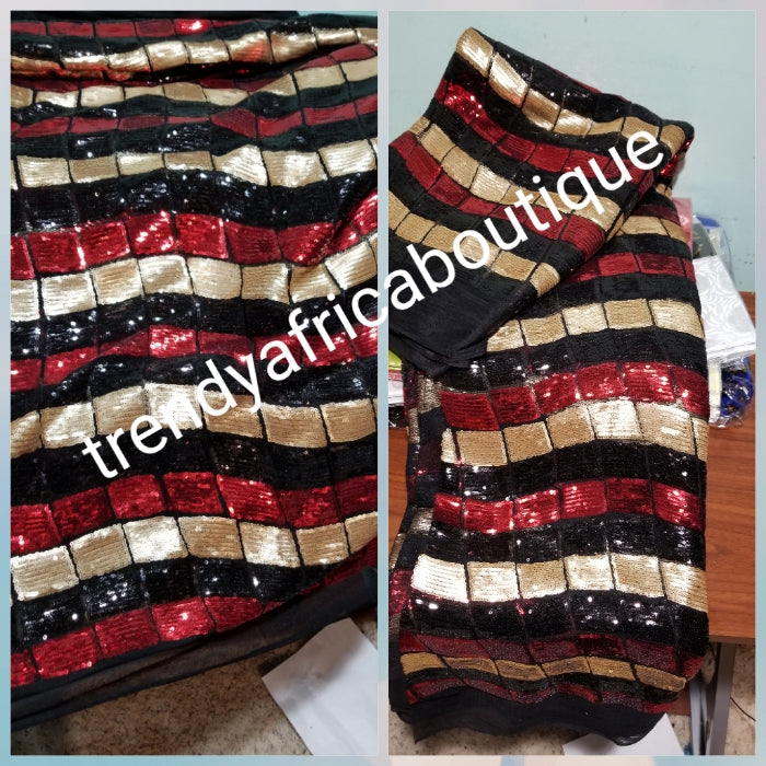 Fabulous sequence french lace fabric. Exclusive design for wrapper, skirt or blouse. African french lace fabric sold per 2.5yds,or 5yds price . Check price for both