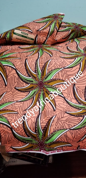 Hochwertiger echter Wachsdruck. Afrikanischer Ankara-Druck aus 100 % Baumwolle. Verkauft pro 6 Yards. Der Preis gilt für 6 Yards. Aso-ebi-Wachsdruck