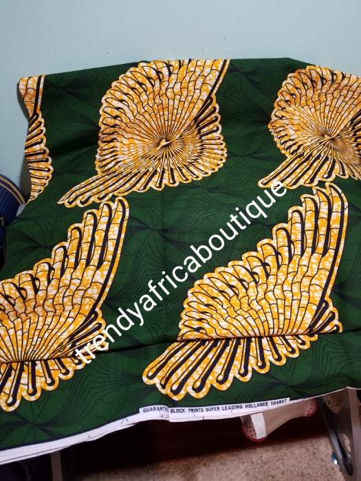 Quality African Wax print. 100% cotton Ankara for making fabulous African outfit for men and women. Sold per 6yards. Price is for 6yds