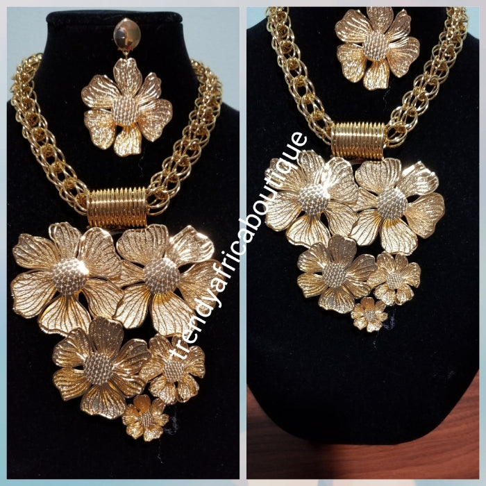 Back in stock: High Quality Dubai 18k Gold costume jewelry set for Afr Trendy Africa Boutique Back in stock: High Quality Dubai 18k Gold costume jewelry set for Afr Trendy Africa Boutique