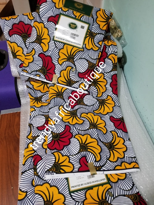 Quality Guarantee African Veritable 100% cotton wax print fabric. Soft texture with beautiful design. African print Sold per 6yards in lenght. Price is for 6yds.