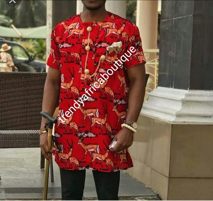 Original quality Red Isi-agu Igbo traditional wrapper use by men or women. Sold per yard, price is for one yard. Nigerian/igbo ceremonia fabric. Soft texture, authentic isi-agu fabric for Igbo title ceremony. Dear design fabric