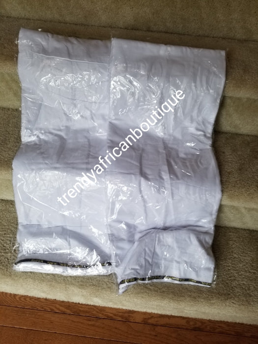 Pure white cashmere/wool blend quality swiss voile lace fabric for Nigerian/African Men native outfit. Soft quality fabric. Sold per 5yds. Price is for 5yds