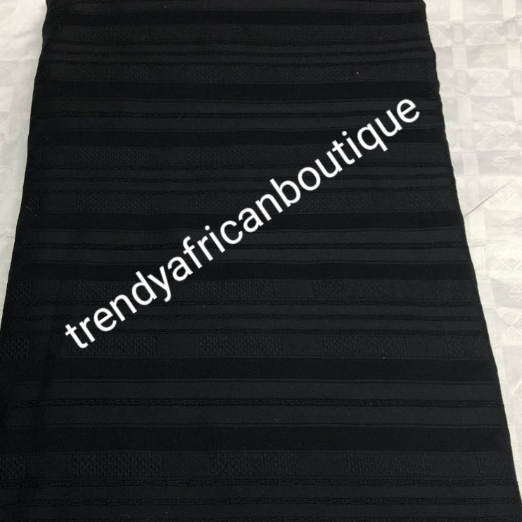 Sale sale: Top quality Black swiss voile lace fabric for Nigerian Men native outfit. Soft quality fabric. Can be use for agbada/3pc outfit for men. Sold per 5yds. Price is for 5yds