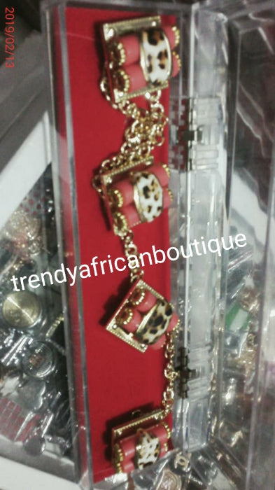 Nigerian men pin botton for men, groom-accessories for isi-agu shirt outfit. Quality Coral in gold plated chain. Can be use with Atiku men top.