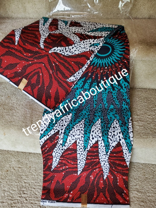 Beautiful Wine/white 100% cotton Nigerian Ankara wax print fabric. Sold per 6yds. Quality Lustrous Ankara for making African dresses. New arrival veritable wax print fabric