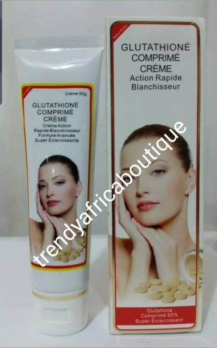 Original lait teint Diamant glutathion comprime whitening face cream 30g + glutathione comprime tube cream 50g x 1 sale. Mix both for face and effective whitening experience
