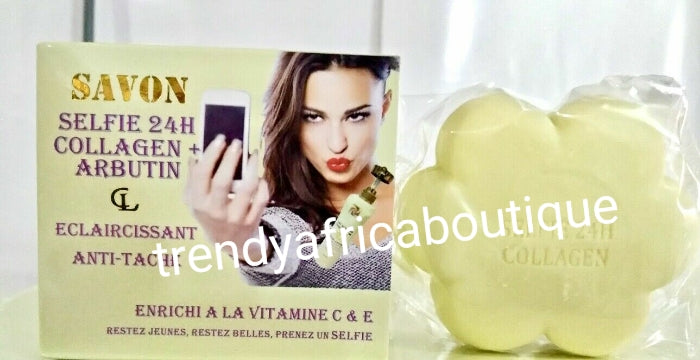 Lait selfie 24hrs. Soap. With collagen and abutinn face and body soap. 200gx 1 100% satisfaction