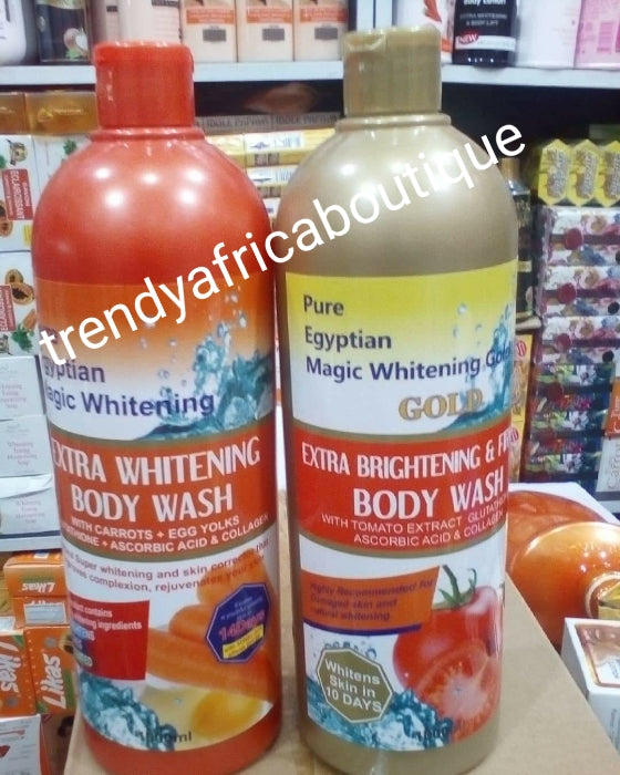 Pure Egyptian magic gold whitening and firming shower gel. With ascorbic acid, + glutathione 1000ml