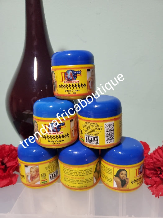 2 jar of 95g Original JRA foundation cream for face cream. Can also also be use on whole body! For all skin colors and types. Contains no hash whitening ingredients. Brightens and clear skin blemishes. 95g jar