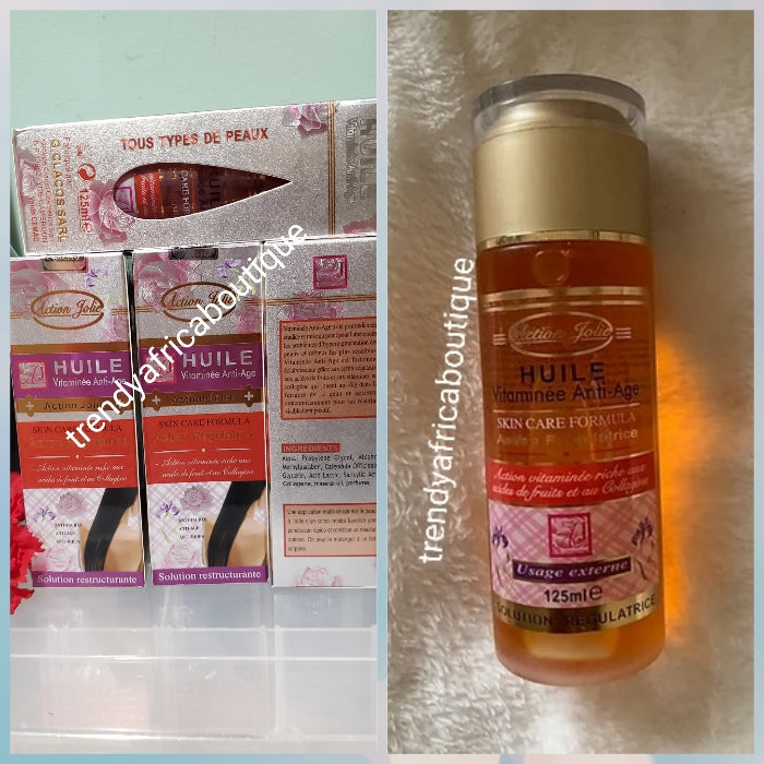 Action Jolie Triple action intense lightening treatment serum/oil for face and body. 125ml. Anti aging, anti wrinkles, anti scars. Remove blemishes and imperfections