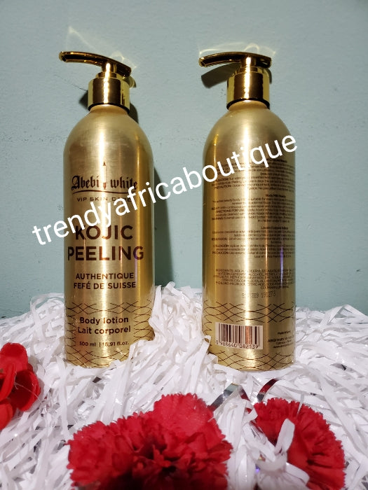 Original Abebi white VIP skin care, kojic peeling body lotion 500mlx1 super effective 👌