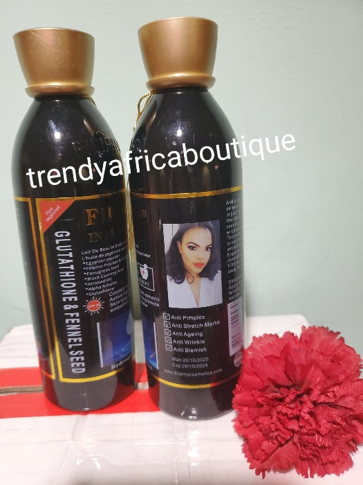 Another banga: ORIGINAL Filipino injection strong whitening body lotion formulated with Glutathion, fennel seed, almond oil etc. 500ml x1