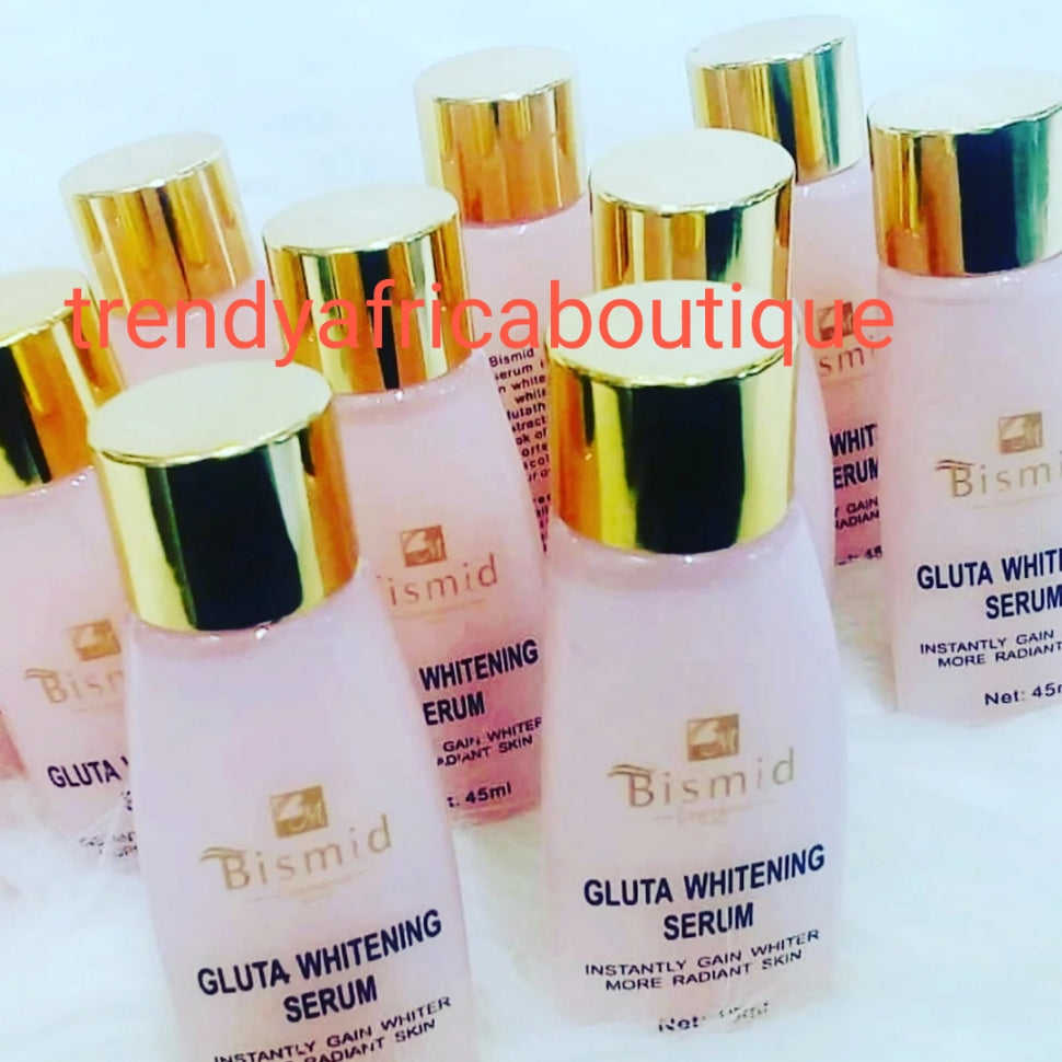 Back in stock: Bismid cosmetics Gluta whitening serum/oil 45ml x 1 bottle with glutathione and fruit acid. Anti dark spots and anti stains. Super effective