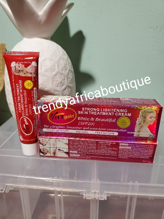 VeetGold intense whitening tube cream with spf 20. 50g can be use as face cream or mixed