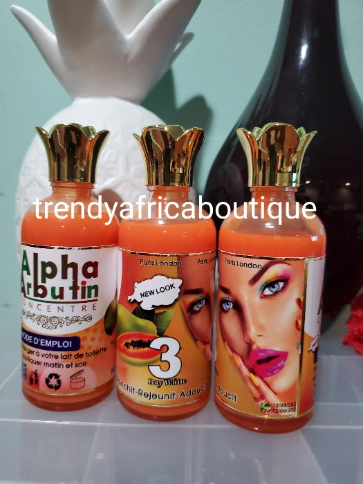 1 bottle sale Alpha arbutin 3 plus papaya concentre serum 3 days WHITE. Mix into your face cream or body lotion