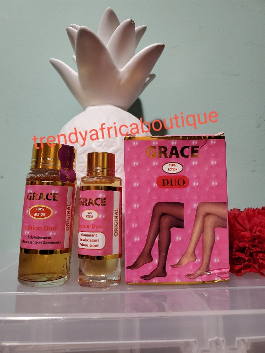 Back in stock: Grace Duo dark spots lightening serum/oil + cleanser combo. Clears dark spots from Knuckle, elbows, knees etc fast a quick Action!