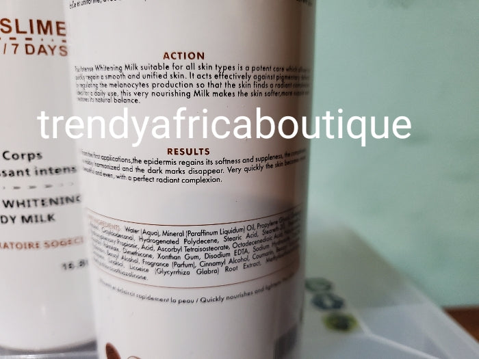 Faster White Paris with snail slime. Is fast whitening & Repair body lotion for all skin type: flawless healthy complexion. 500ml. hydroquinone FREE!!