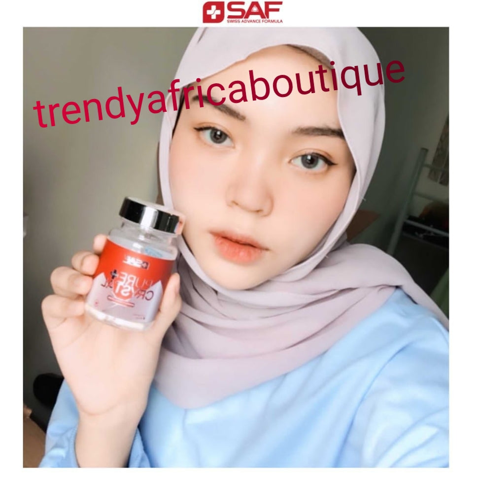 Combo sale of SAF + crystal berries booster (Swiss Advance Formula) pure crystal is a Skin brightening, glowing, anti aging supplements. 30/bottle.