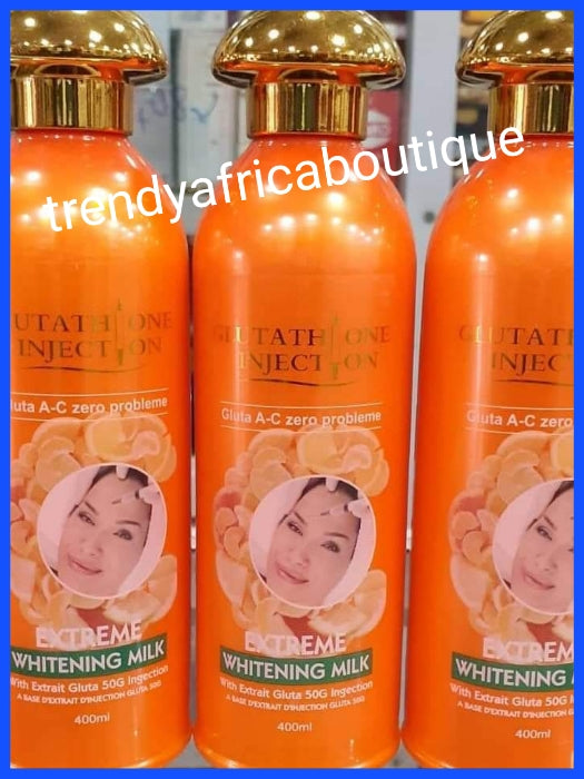 100% authentic Abebi white Glutathion supreme body lotion. Gluta A -C zero problem glowing body milk. 400ml very gentle but yet effective whitening and glowing skin care