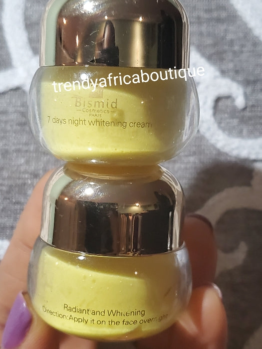 Bismid cosmetics 7 days Night whitening face cream x 1 jar