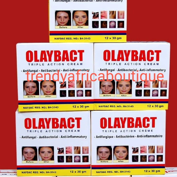 X 6 Tuben Olaybact-Creme mit dreifacher Wirkung. Ideal zum Mischen von 30 ml x 6