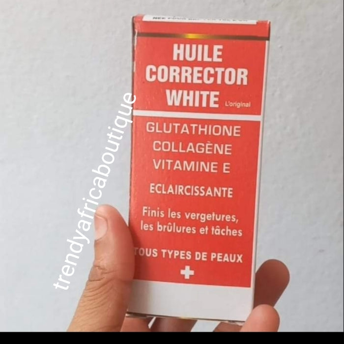 Lait Corrector White Body Milk, Aufhellungs-, Behandlungs- und Feuchtigkeitslotion 250 ml + Corrector White Serum/Öl 120 ml. Beseitigt Dehnungsstreifen, Sonnenbrand, Narben und schwarze Flecken