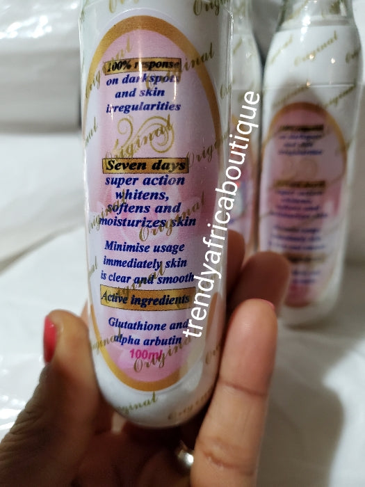 3pc combo: NO LIMIT body lotion for sensitive skin, whitening black soap and serum. 100% response on darks spots, pimples and acne. 7 days Action.