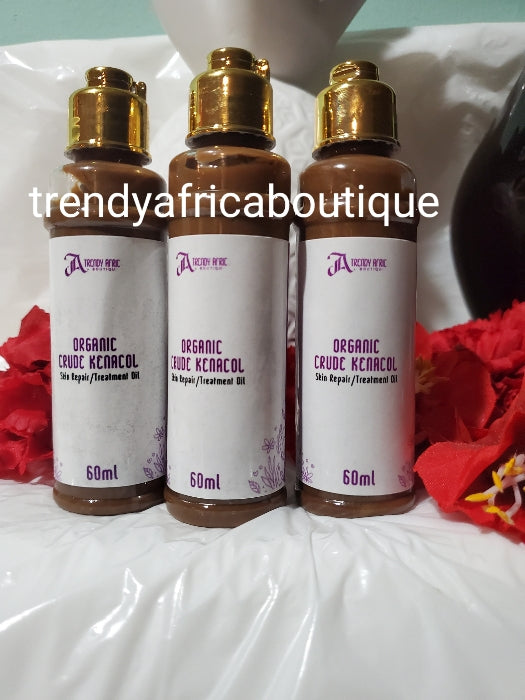 PURE Organic Crude Kenacol effective skin repair and treatment oil. Anti-reaction oil. 60ml bottlex1 Treatment of green veins, stretch marks, sun burn etc. For all skin types!! Mix into body lotion or cream. 100% effective 👌