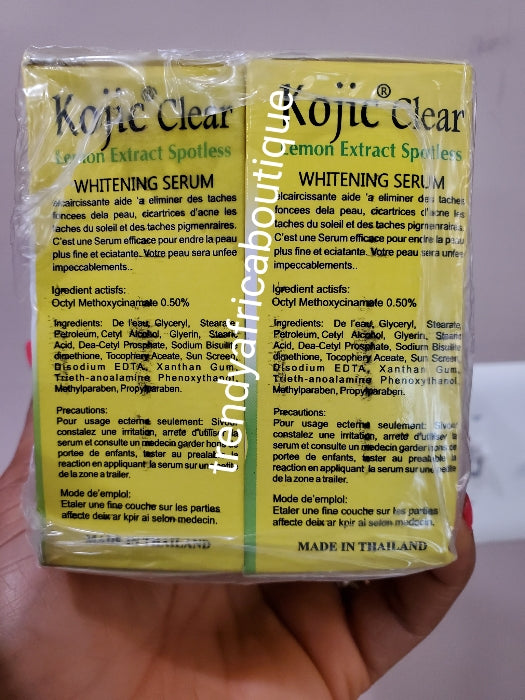 Kojic clear lemon extract spotless whitening serum/oil. with natural Lemon extracts and koic acid 50ml x1. Powerful complexion clarifying agent.
