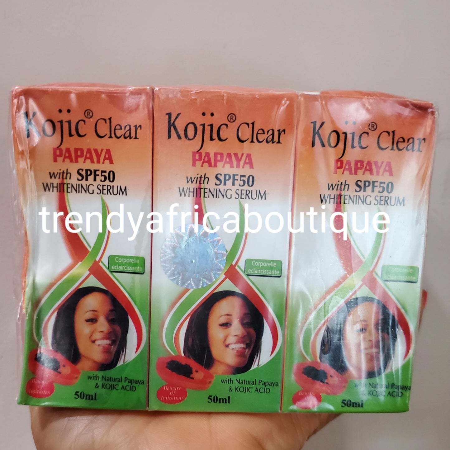 Kojic clear papaya extract spotless whitening serum/oil. with natural Lemon extracts and koic acid 50ml x 1. Complexion glowing