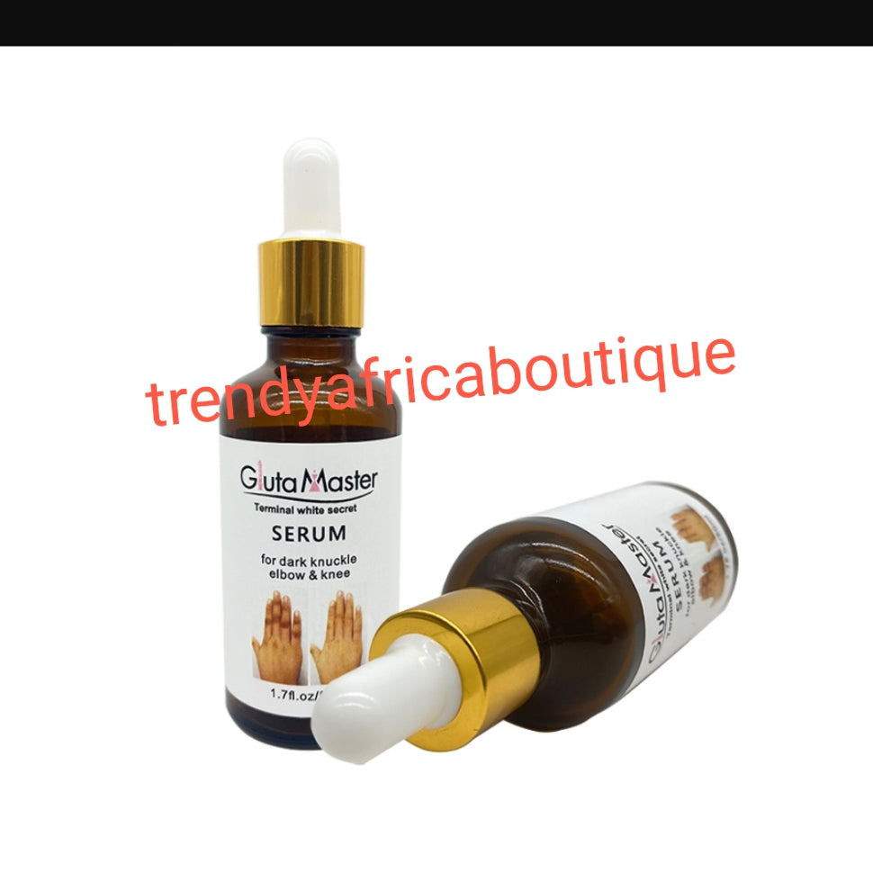 Gluta Master terminal white Strong whitening serum/oil for Removing black spots/discolorations on Knuckles, feets, toes, knees, elbows & Bikinis. 50ml bottle