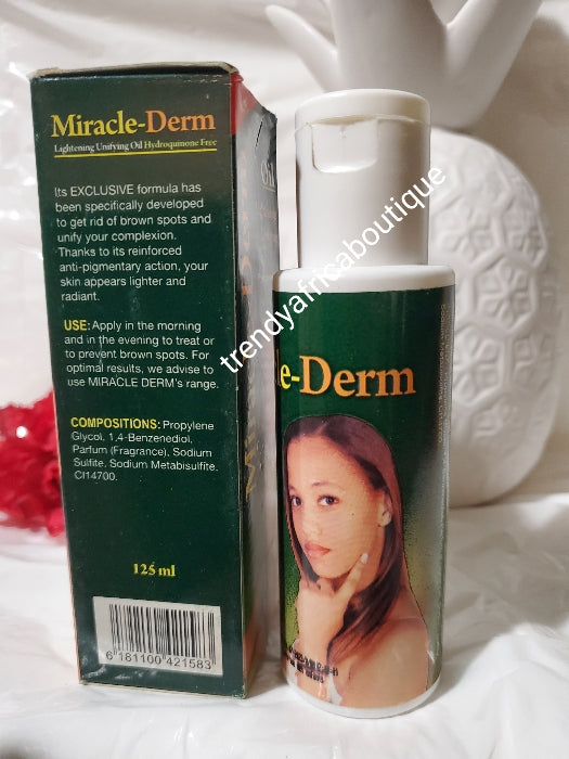 Miracle-Derm spots remover, moisturing, lightening and Unifying serum/oil. Super effective 👌 hydroquinone FREE