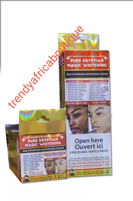 Pure Egyptian magic multi purpose whitening cream. Fast action Blemish removal from any parts of the body 50g x1 3 days action.