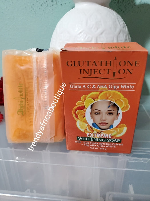 Abebi white Glutathion Gluta A -C zero problems full set: Body lotion 400ml, toning serum/oil. 50ml. Soap and corrective tube cream 50g. Best combinations of unique mother nature formula.