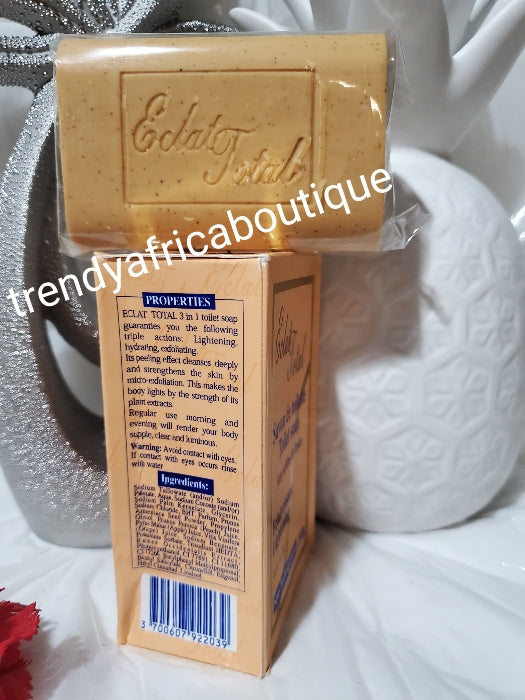 Eclat total triple action skin lightening and exfoliating face and body soap 200gx 1
