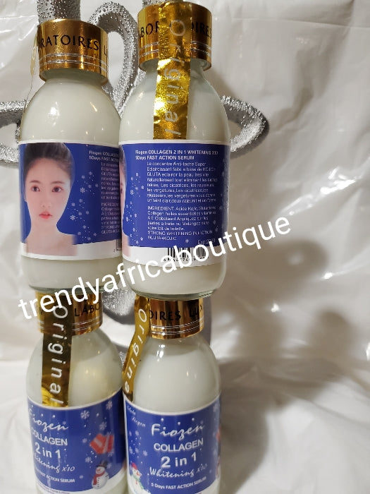 Frozen collagen 2 in 1 whitening x10 serum/oil. 5 days fast action. 100ml x 1. Mix into lotion or cream!!!