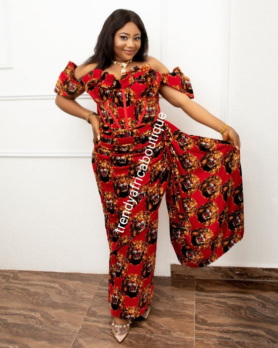 Sale; Original quality Red Isi-agu Igbo traditional wrapper use by men or women. Sold per yard, price is for one yard. Nigerian/igbo ceremonia fabric. Soft texture, authentic isi-agu fabric for Igbo title ceremony. Lion head fabric