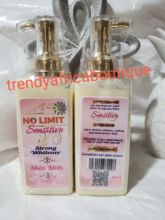 X 1 BOTTLE!! NO LIMIT Strong whitening body lotion for sensitive skin. 100% satisfaction. 7 days response. Soften, moisturize and whiten. 500mlx1